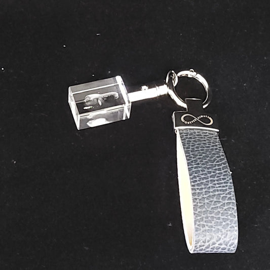 Personalized 3D Crystal Photo Rectangle and Heart Keyrings