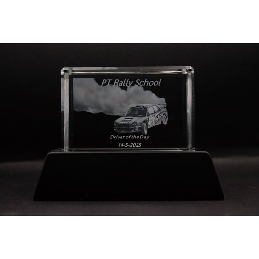 Wide Rectangle 3D Glass Photo