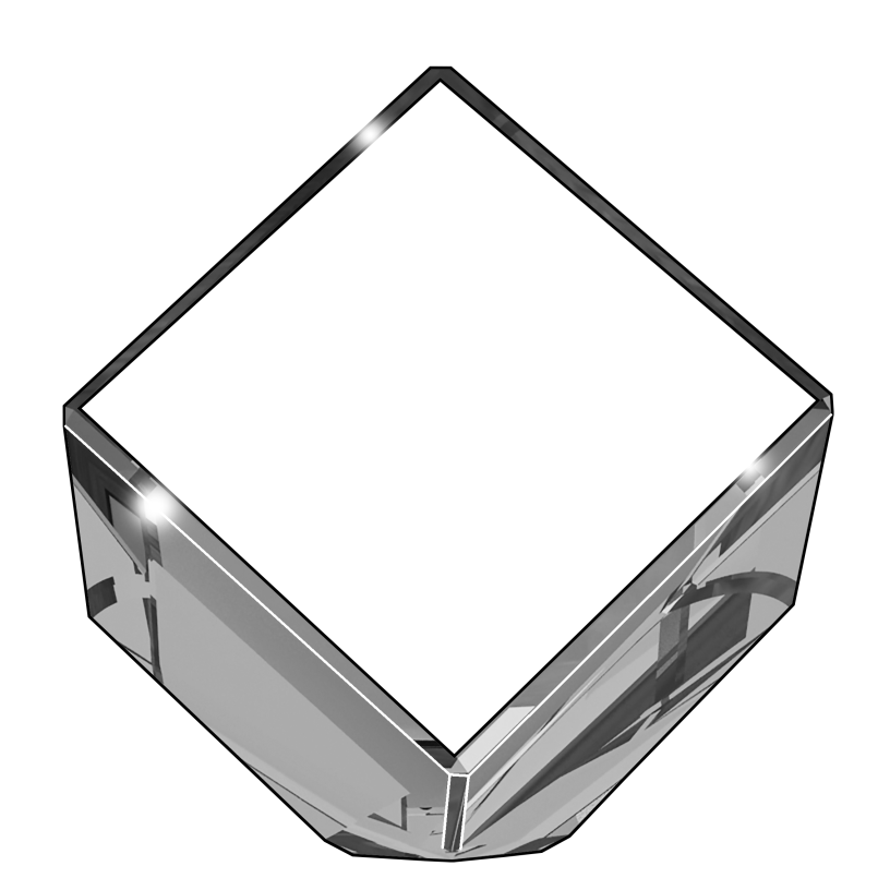 10cm Optical Crystal Bevel Edged Cube