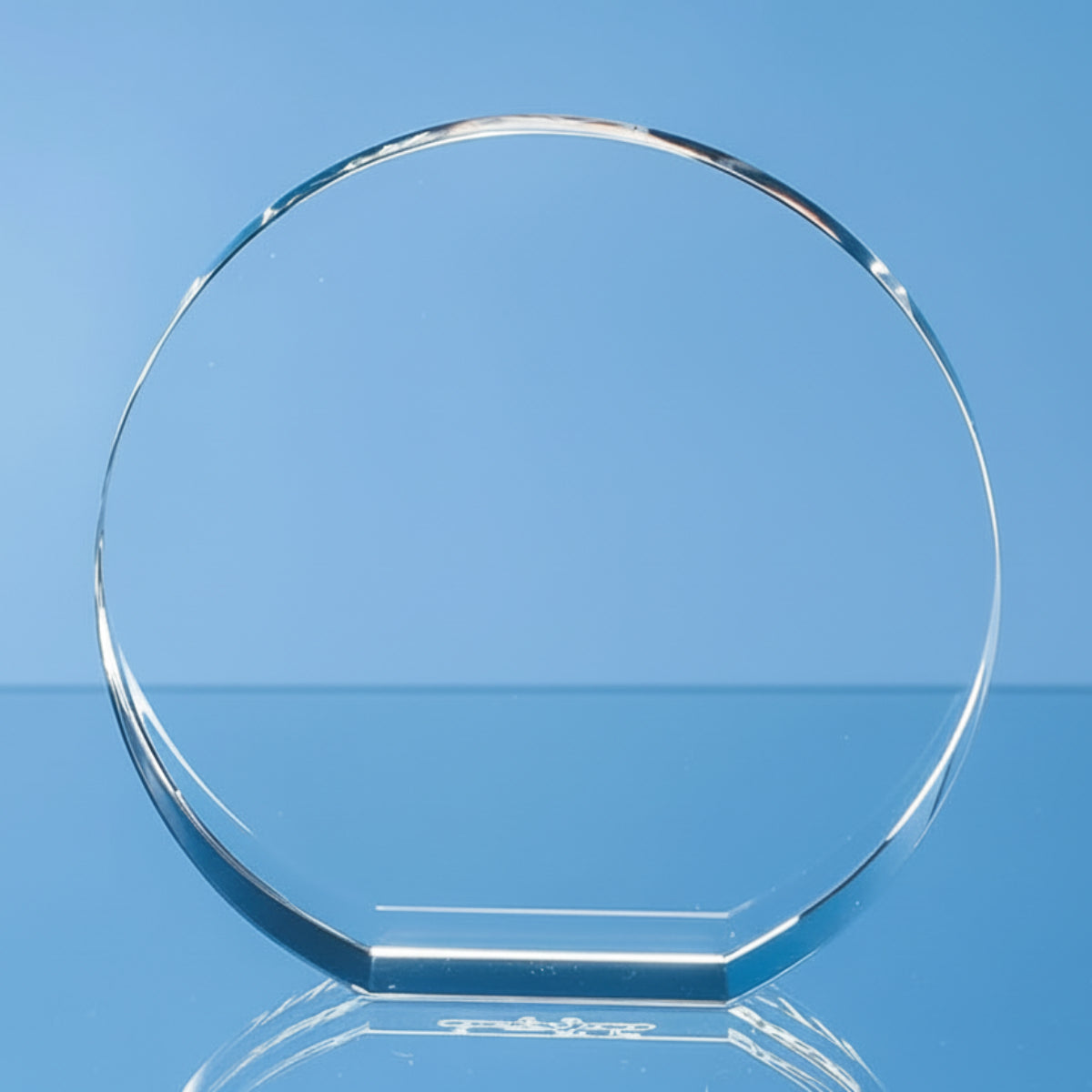 15.5cm Optical Crystal Round Stand Up Circle Award