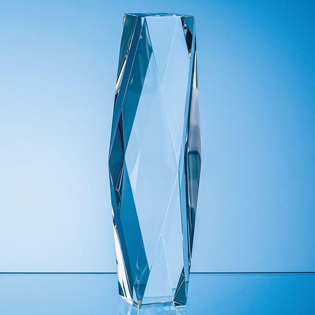 3D CRYSTAL Glass award 25.5cm Optical Crystal Genesis Column Award