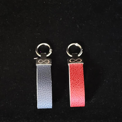 3d photo crystal heart keyring leather strap