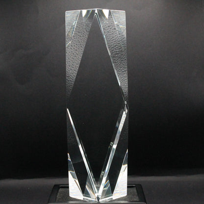 Crystal award on a black background