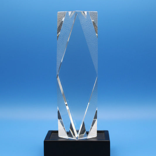 Genesis Glass Crystal award on a black background