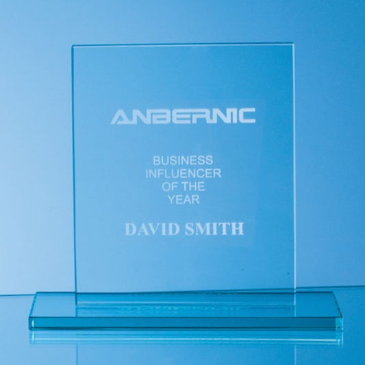 15cm x 12.5cm x 12mm Jade Glass Rectangle Award