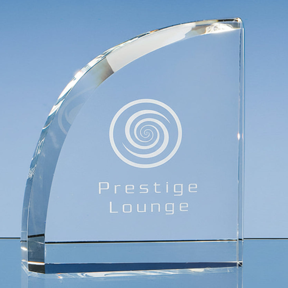 17.5cm Optical Crystal Facet Curve Award