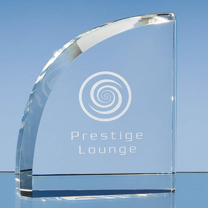 17.5cm Optical Crystal Facet Curve Award