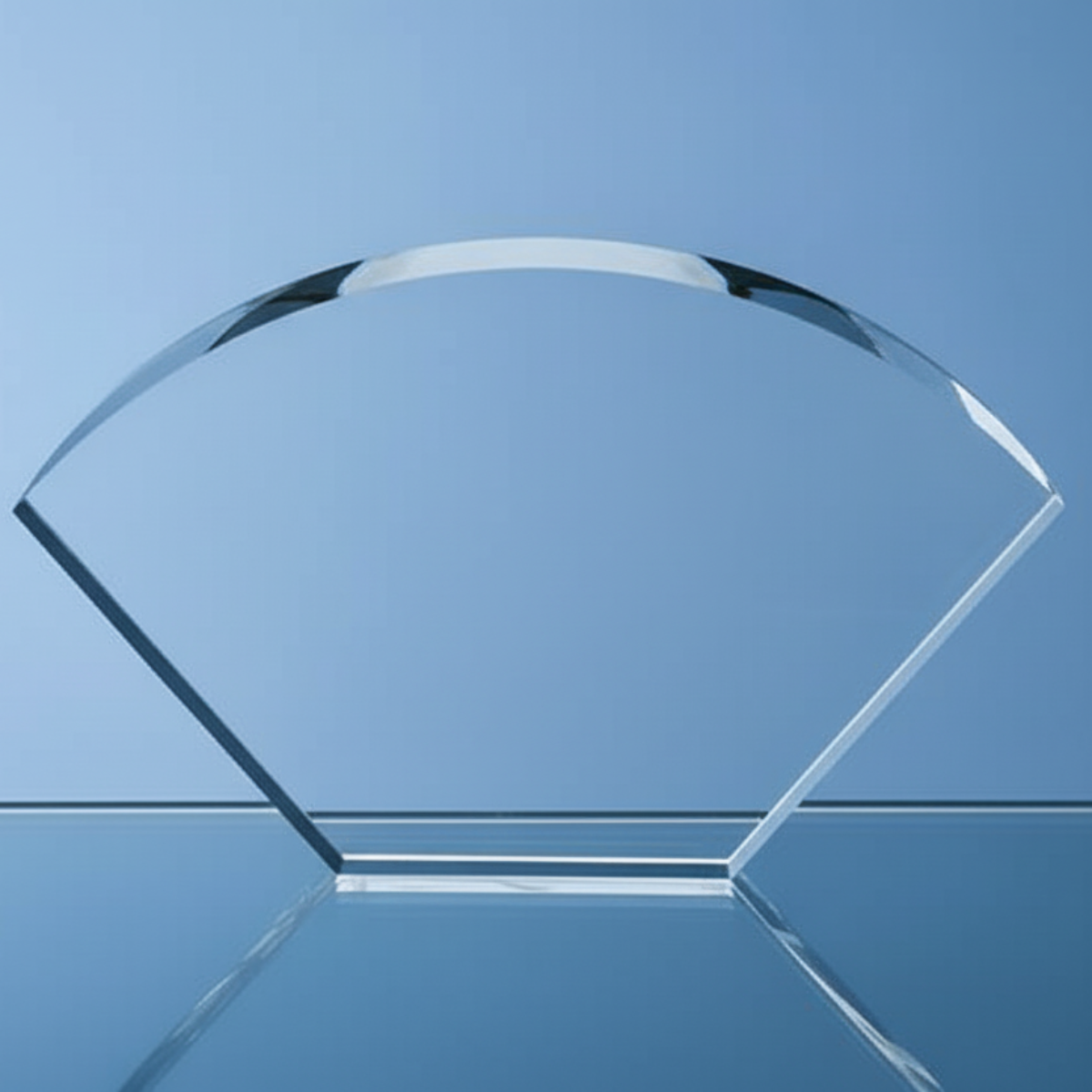 25.5cm optical crystal bevelled arch award personalised engraving UK