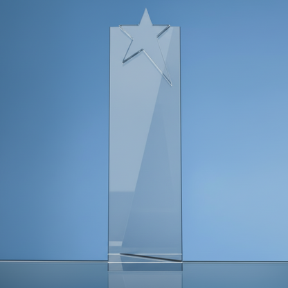 Star wedge crystal glass award 