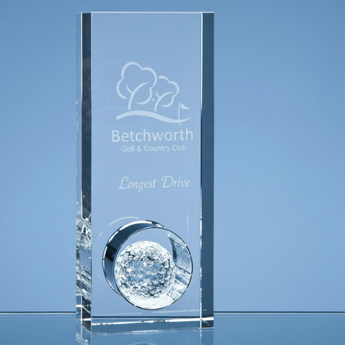 20cm Optical Crystal Golf Ball in the Hole Award