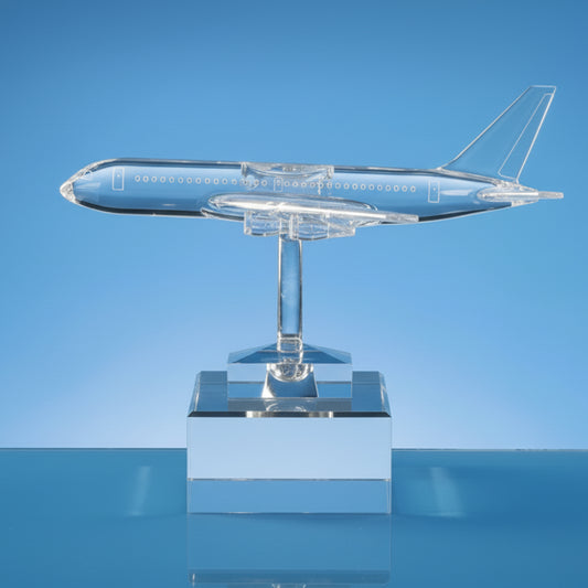 21.5cm Optical Crystal Airplane Award