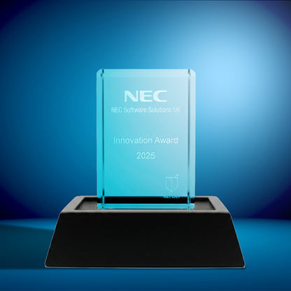 Tall Rectangle 3D Crystal Glass Award