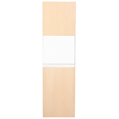 24cm Wood & Optical 3d Crystal Square Column Award