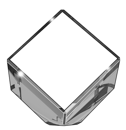 4cm Optical Crystal Bevel Edged Cube
