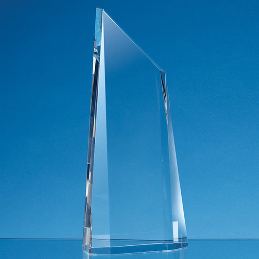 18cm Optical Crystal Faceted Peak Award