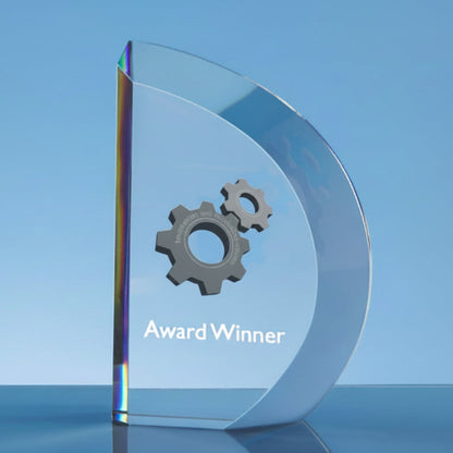 15.5cm Optical Crystal Facet Curve Award
