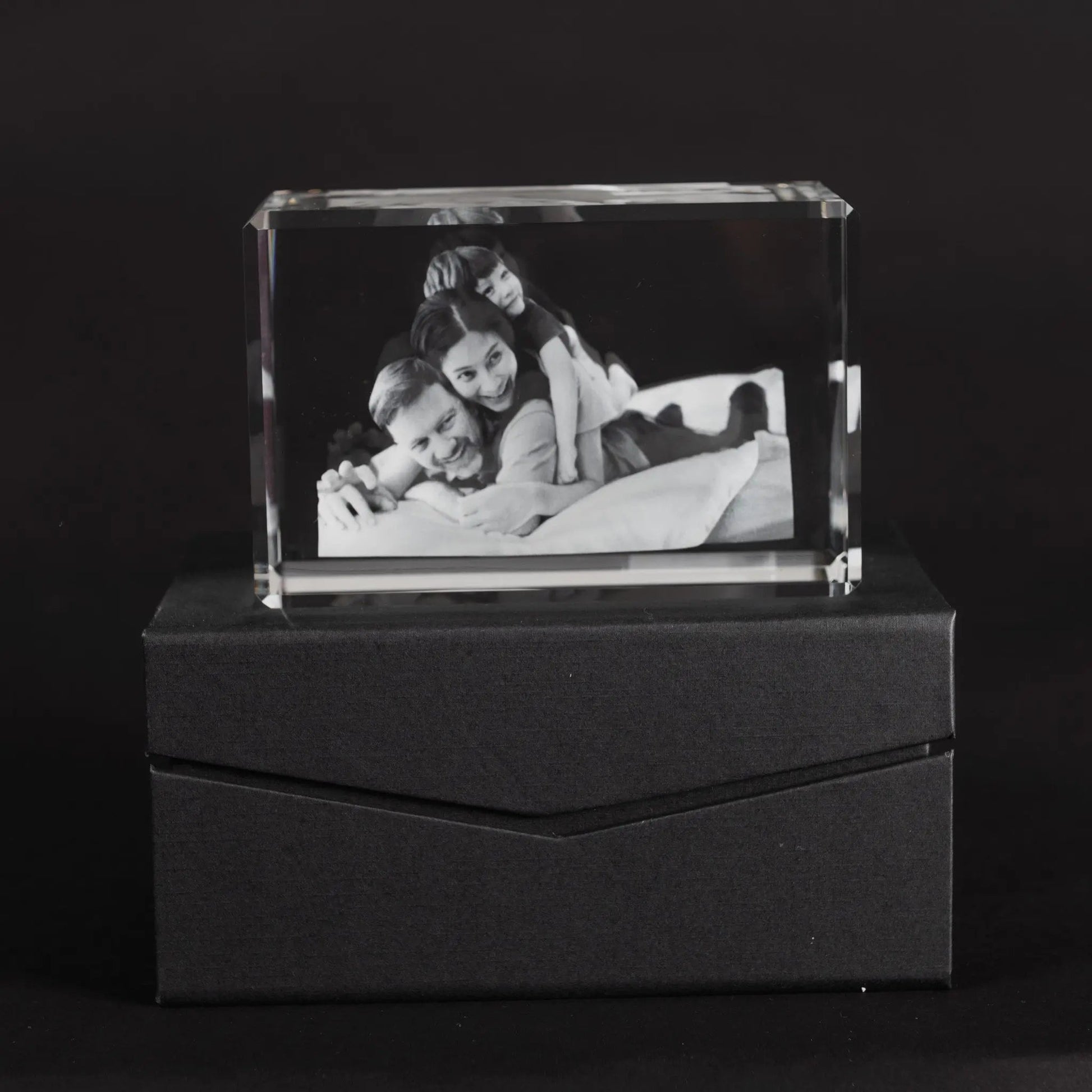 3D photo Crystal gift with a family 