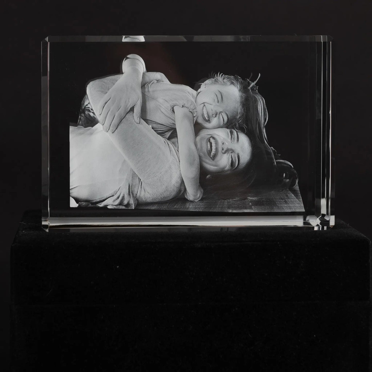 3d Crystal photo large mantel size 
