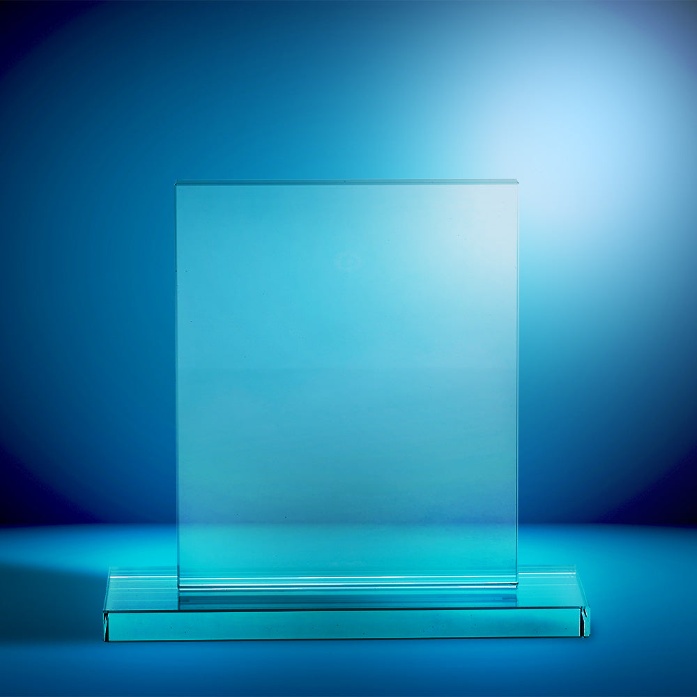 rectangle glass plaque on base - awards-time